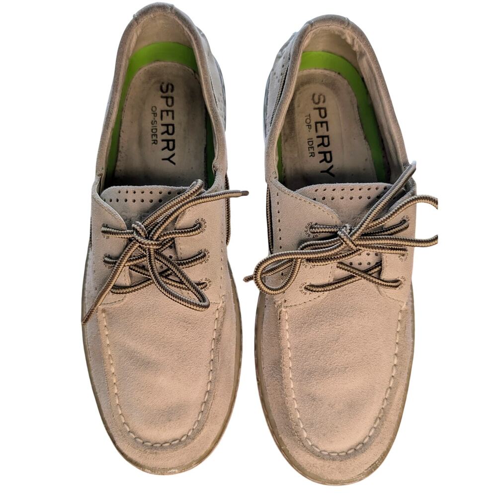 Sperry Top-Sider Gamefish Tan Suede Boat Shoes Mens 9.5 M Loafers Preppy Coastal